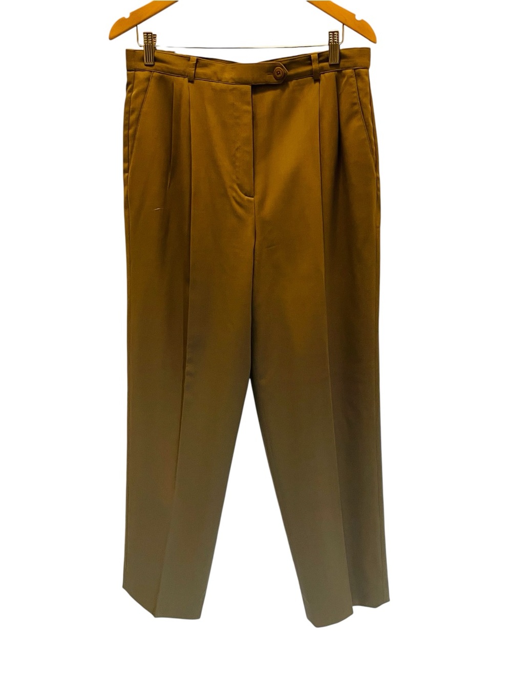 Nordstrom Vintage Classique Entier Wool Pleated Brown Pants Wide Straight Leg 12